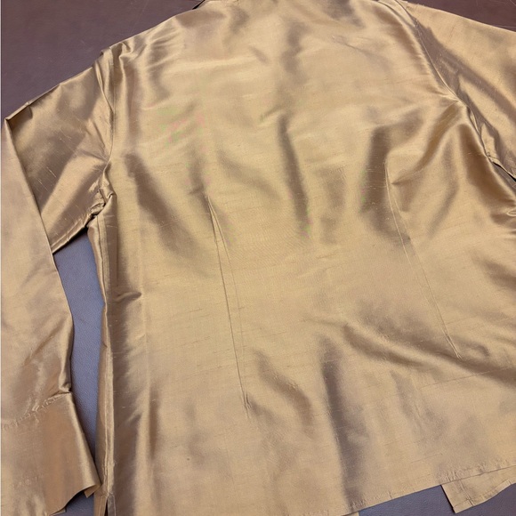 Worthington Women's Satin Gold Blouse NWOT - Picture 4 of 5
